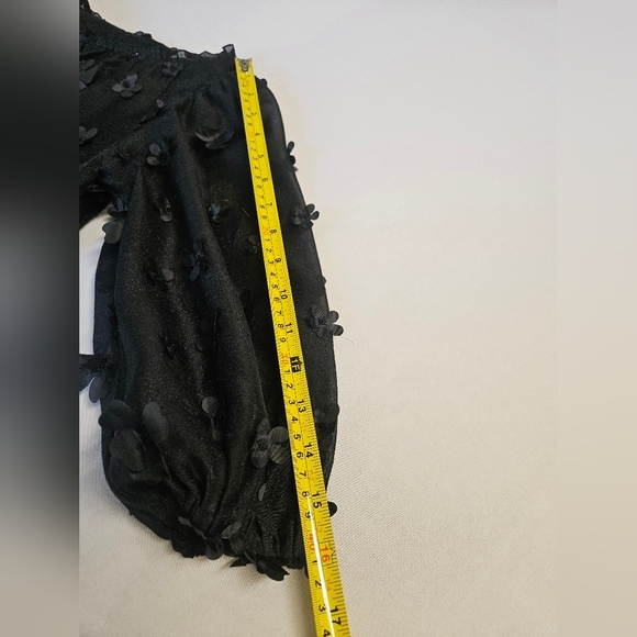 Zara Black Floral Sheer Dress Girls 7year - Picture 5 of 6